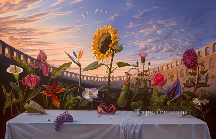 Last Supper of flowers Fantasy Oil Paintings